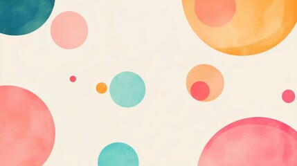 Wall Mural - abstract watercolor circles: a captivating collection of watercolor circles in various sizes and vib