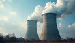 © Kathy - Massive plume of steam billows from industrial cooling tower , generation, cloud, industrial