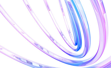 abstract 3d background wallpaper with liquid glass holographic transparent curve wave ribbon lines r