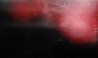 Wall Mural - lens optical flare glare grunge scratches and dust film noise grain overlay red effect vintage retro