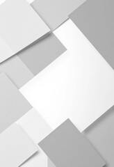 Wall Mural - abstract background of overlapping, subtly textured squares in varying shades of gray and white, geo