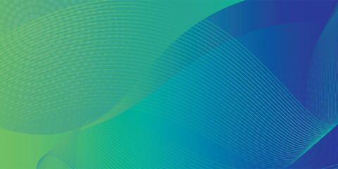 Wall Mural - abstract green fluid banner template. modern background design. gradient color. dynamic waves. liqui
