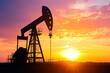 © Ponimah - Oil pump silhouette at sunset