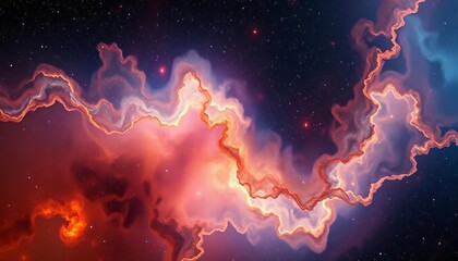 Wall Mural - abstract space nebulae, cosmic textures, stars, galaxies for greeting cards and invitations, colorfu