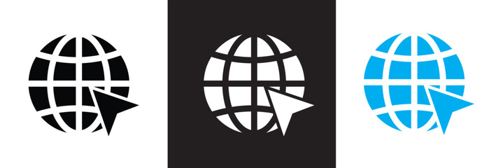 Website   icon. Vector for websites, mobile interfaces, presentations, banner, visual branding etc. Vector illustration. isolated on white and black background. EPS 10