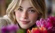 © Sarfan - Portrait of a young woman with flowers
