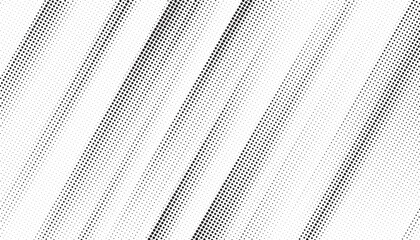 Aufkleber - Grunge halftone gradient texture. Faded grit noise background. Sandy gritty wallpaper. Retro pixelated backdrop. Black and white anime or manga comic overlay. Vector graphic design textured halftone