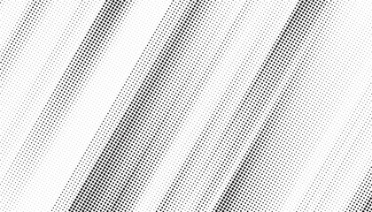 Aufkleber - Grunge halftone gradient texture. Faded grit noise background. Sandy gritty wallpaper. Retro pixelated backdrop. Black and white anime or manga comic overlay. Vector graphic design textured halftone