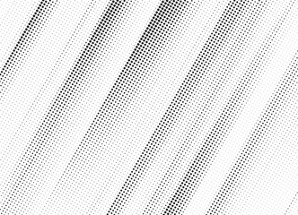 Aufkleber - Diagonal, oblique, slanting effect dots geometric vector pattern. Abstract halftone texture and background. Vector illustration.	