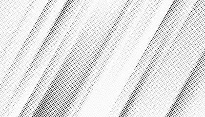 Aufkleber - Grunge halftone gradient texture. Faded grit noise background. Sandy gritty wallpaper. Retro pixelated backdrop. Black and white anime or manga comic overlay. Vector graphic design textured halftone