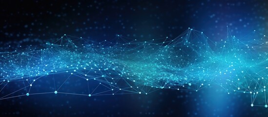 Abstract background Digital data science with connecting dots and lines. Generate AI image