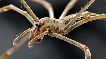 Close-up of a spider showcasing intricate details