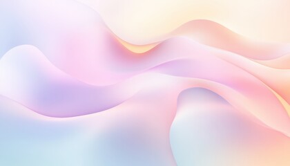 Fototapete - Abstract Wavy Background Texture with Gradient Pastel Colors Smooth Curves and Soft Light Dynamic Design for Modern Art and Decoration
