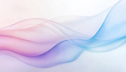 Fototapete - Abstract Wavy Background with Gradient Colors in Pink and Blue for Modern Design Projects and Creative Presentations with Smooth Flowing Curves