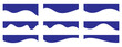 © NOVA STOCK - Border shape for website design. Abstract curve top headline. Vector banner header and separator. blue Dividers Shapes for Website. Curve Lines, Drops Set of abstract design separator header.