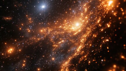 Wall Mural - Celestial display of stars and cosmic dust creating a vibrant galaxy in deep space