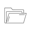 © Vera Kokorina - Outline icons of a folder and file for organization, open folder