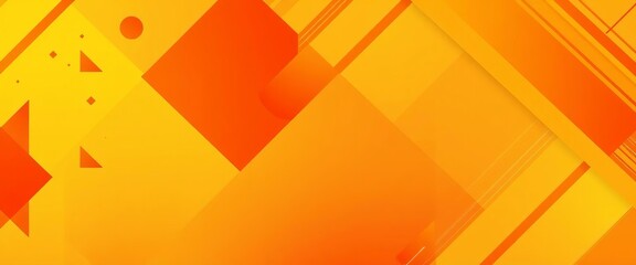 Wall Mural - abstract geometric background with yellow, orange, and red gradients, triangles, squares, stripes, a