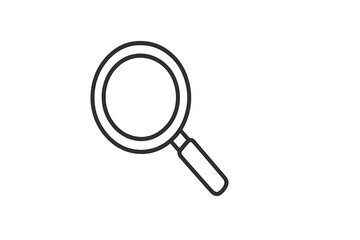 Wall Mural - vector illustration of a simple magnifying glass icon representing search and discovery in digital e