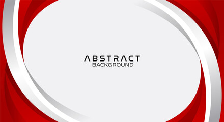 Wall Mural - Abstract red and white technology background. Modern Red white landscape background cover design. Technology geometric red color sbackground. Template for brochure, print, ad, magazine, poster, websit