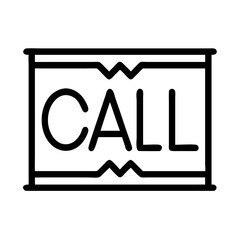Wall Mural - call outline icon in minimalist style