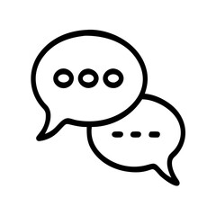 Wall Mural - chat bubble icon with ellipsis in minimal line style
