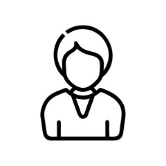 Wall Mural - person avatar icon outline simple profile illustration