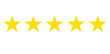 © Ammu - Five star rating in a flat design isolated on transparent background, png image