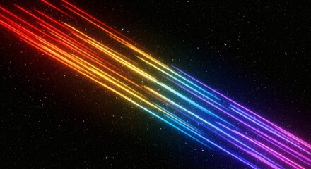 Wall Mural - Streaking Lights in Starry Space a Colorful Abstract Design Element