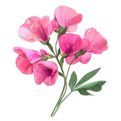 Wall Mural - Delicate and vibrant pink floral arrangement with soft focus and lush petals  Elegant and feminine botanical design for spring wedding or romantic backgrounds
