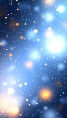 Wall Mural - Abstract depiction of a celestial landscape, with sparkling bokeh effects, and ethereal glow