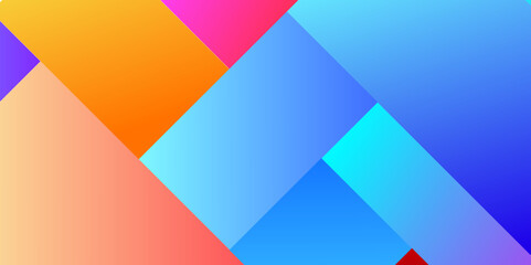 Wall Mural - multicolor geometric dynamic gradients background. color papers geometry flat composition background