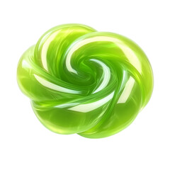Wall Mural - abstract green orb with luminous swirls, swirling pattern with elegant design