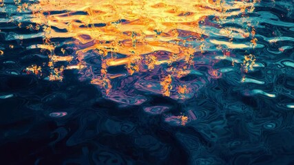Wall Mural - enigmatic scene of fire burning on the surface of water creating a mesmerizing contrast in nature