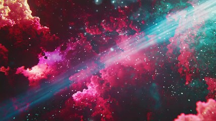 Wall Mural - stunning cosmic nebula with brilliant stars and vibrant gas clouds in the depths of space
