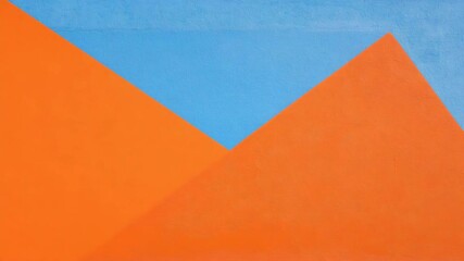 Wall Mural - vibrant abstract painting featuring a blue sky with striking orange and blue color combinations art