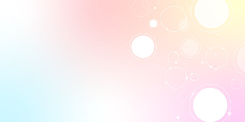 Wall Mural - gradient spheres floating background. soft pastel bubbles in a zero-gravity space. the bokeh on the 