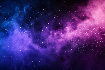 colorful galaxy background with starry night sky in blue and purple hues representing cosmic nebula 