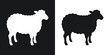 © DesignAxen - Black and white sheep silhouette design suitable for logos and various creative applications