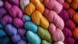 © Prism Trail - Vibrant array of colorful yarn balls in various shades.
