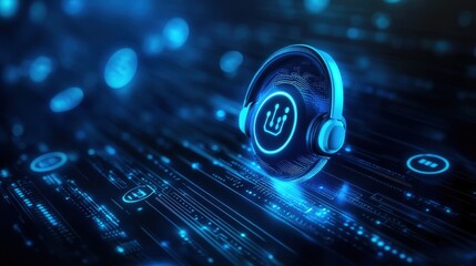 customer service support with communication icon technology concept. call center business technology