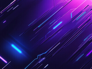 Wall Mural - futuristic digital tech background with dark purple and blue gradient, subtle glowing circuit lines,