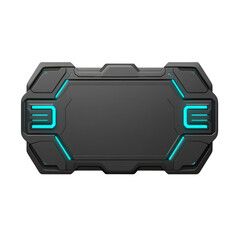 Aufkleber - Sleek Futuristic Panel with Glowing Accents, Ideal for UI Design