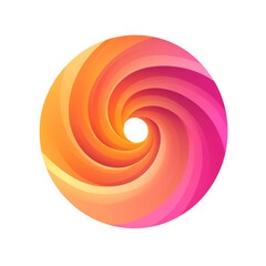 Wall Mural - Abstract colorful swirl gradient design element for modern illustration background