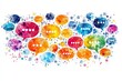 © Sifa - Colorful speech bubbles with floral patterns, symbolizing communication and diverse perspectives