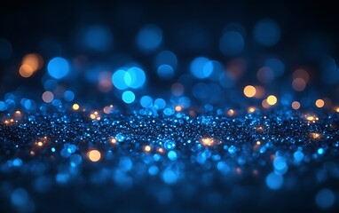 Wall Mural - Abstract Image Featuring Blue and Orange Glowing Lights