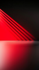 Wall Mural - Intense Red Light Beams on Dark Background