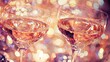 © wahyu bsbt - Sparkling celebratory glasses of bubbly wine against a festive background
