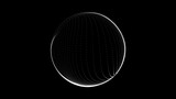 Abstract minimalist 3d sphere. White particle sphere of lines and dots on black. Digital technology, artificial intelligence, business and big data. 3d futuristic globe. 