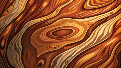 Aufkleber - Vector illustration of intricate wood grain patterns showcasing natural textures and colors in a warm and inviting design suitable for background or decorative use